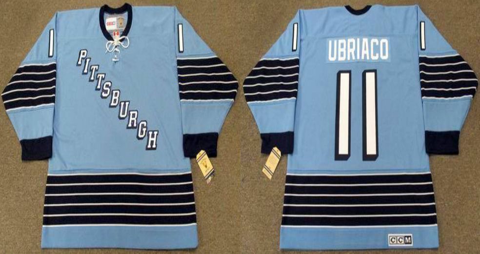 2019 Men Pittsburgh Penguins 11 Ubriaco Blue CCM NHL jerseys